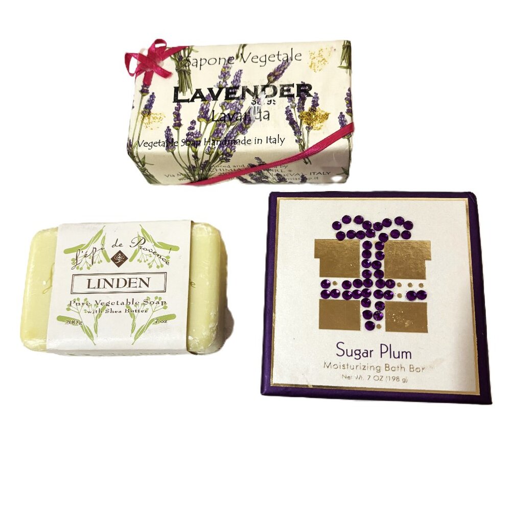 Three spa like bath soaps